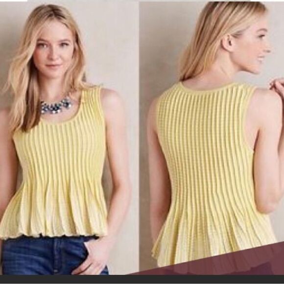 Moth brand knit peplum sweater top NWT HREEN COLOR WAY - Picture 1 of 6